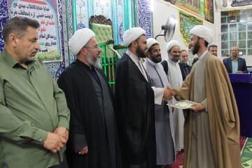 آیین تکریم و معارفه روحانی روستای حسین‌آباد شاملو برگزار شد+تصاویر