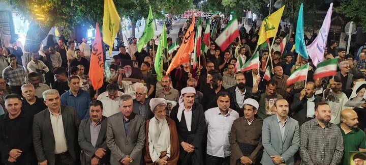 تصاویر/  شهرستان بوکان در نود و یکمین شب: شعارهای انقلابی و دست‌نوشته‌های ولایی در دفاع از نیروهای مسلح