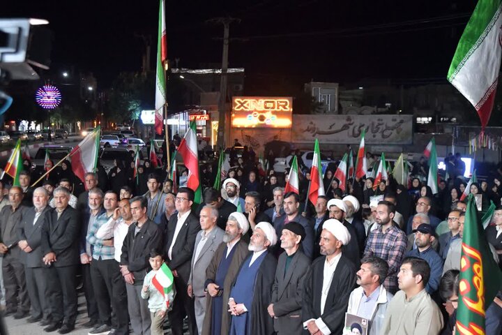 تصاویر/ ندای طنین لبیک یا خامنه ای در نود و دومین شب حماسه در  شهرستان شوط