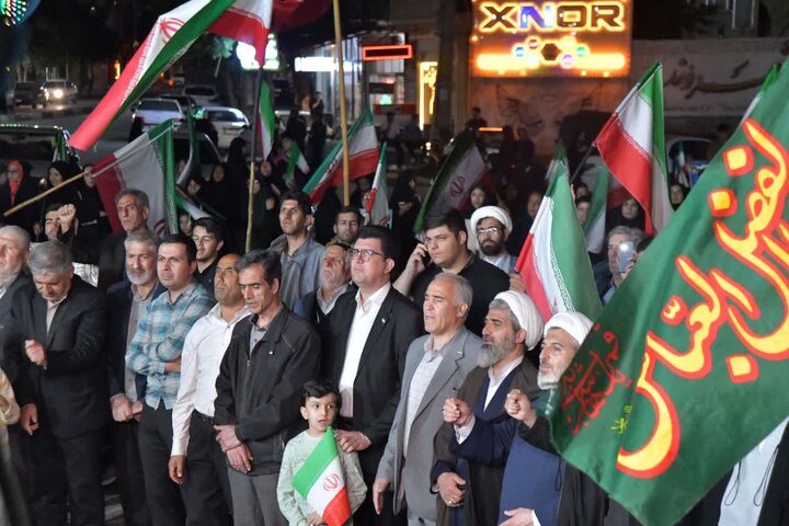 تصاویر/ ندای طنین لبیک یا خامنه ای در نود و دومین شب حماسه در  شهرستان شوط