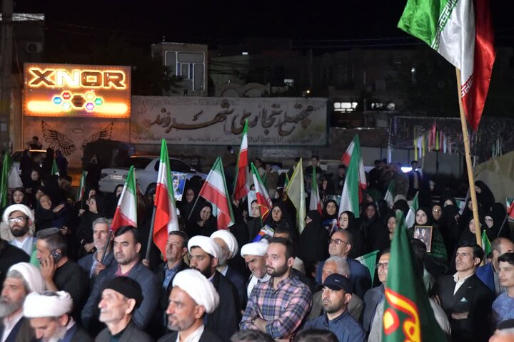 تصاویر/ ندای طنین لبیک یا خامنه ای در نود و دومین شب حماسه در  شهرستان شوط
