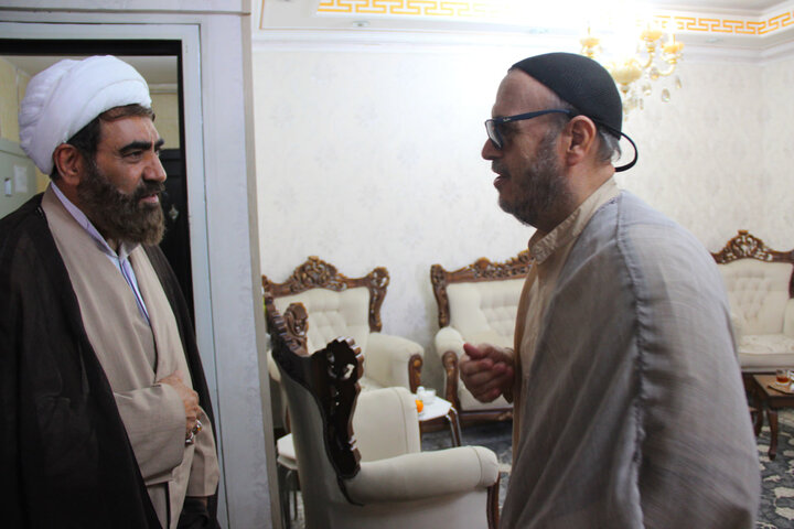 تصاویر / دیدار مدیر حوزه علمیه استان قزوین با دو نفر از روحانیون جانباز دفاع مقدس استان قزوین