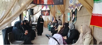 تصاویر/ استمرار حضور و فعالیت جهادی خواهران مبلغه در موکب فتح خیبر مدرسه علمیه حضرت رسول اکرم (ص) تکاب