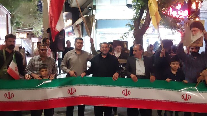 تصاویر/  تجمع مردمی حمایت از آرمان‌های انقلاب اسلامی، رهبری و امنیت ملی در نود ودومین شب در بوکان