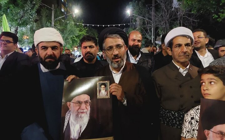 تصاویر/  تجمع مردمی حمایت از آرمان‌های انقلاب اسلامی، رهبری و امنیت ملی در نود ودومین شب در بوکان