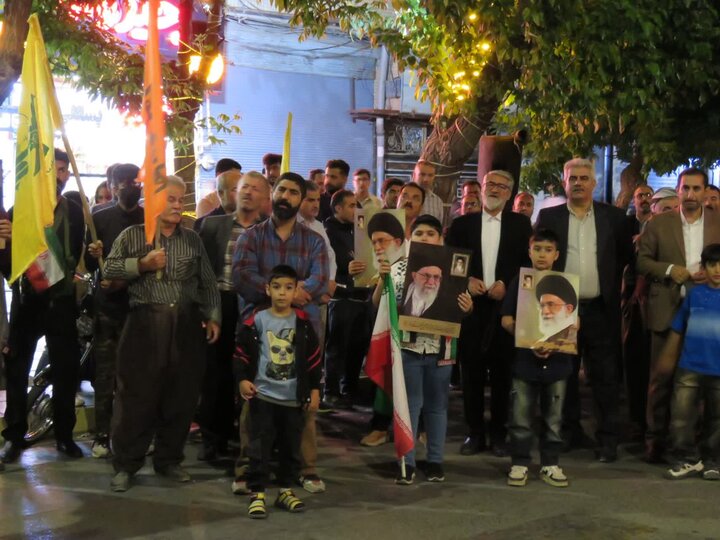 تصاویر/  تجمع مردمی حمایت از آرمان‌های انقلاب اسلامی، رهبری و امنیت ملی در نود ودومین شب در بوکان