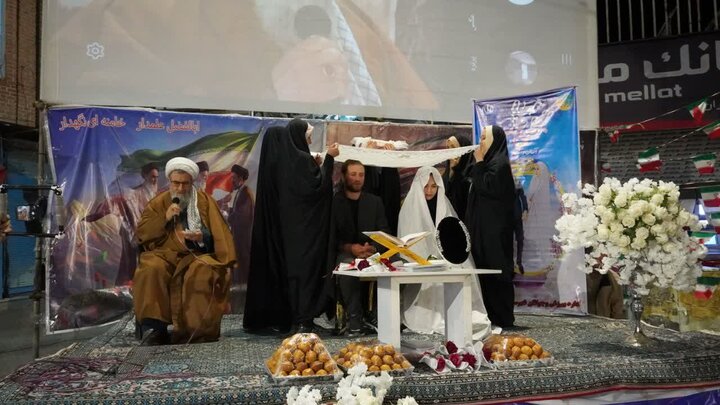 تصاویر/ جشن ازدواج در نود و سومین شب از حضور مردمی در چالدران