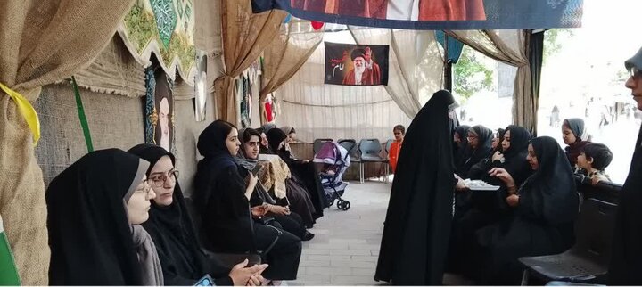 تصاویر/ استمرار حضور و فعالیت جهادی خواهران مبلغه در موکب فتح خیبر مدرسه علمیه حضرت رسول اکرم (ص) شهرستان تکاب