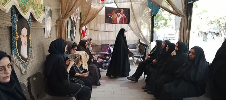 تصاویر/ استمرار حضور و فعالیت جهادی خواهران مبلغه در موکب فتح خیبر مدرسه علمیه حضرت رسول اکرم (ص) شهرستان تکاب