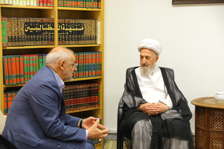 تصاویر / دیدار رئیس دفتر رئیس‌جمهور با آیت‌الله‌العظمی سبحانی