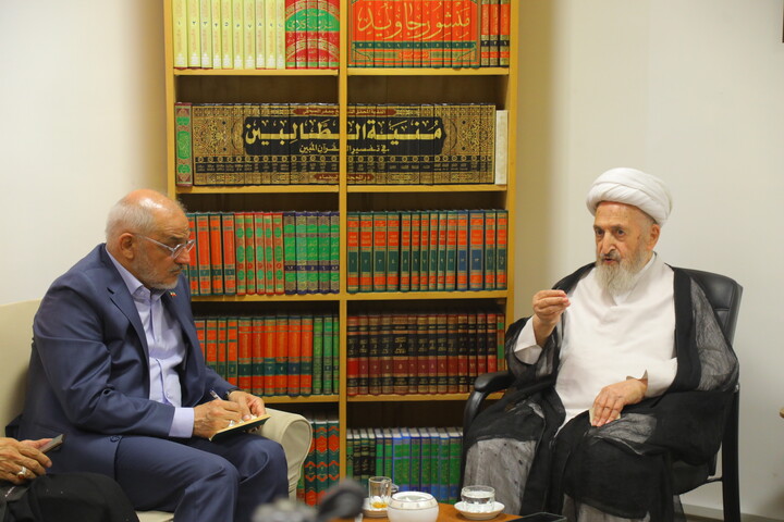 تصاویر / دیدار رئیس دفتر رئیس‌جمهور با آیت‌الله‌العظمی سبحانی