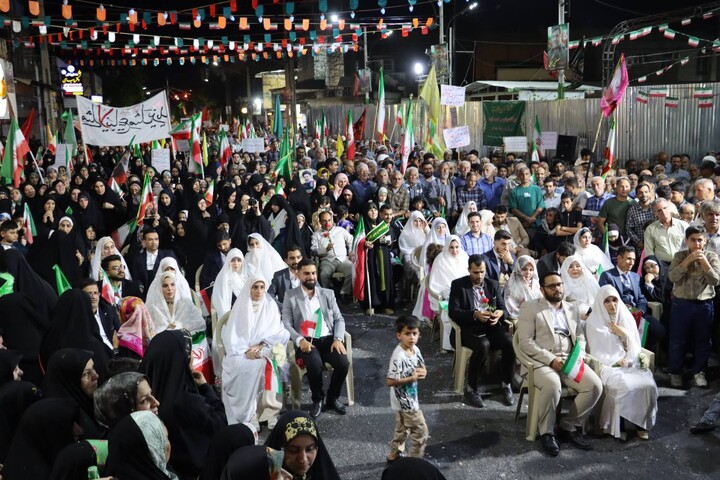 قرائت خطبه عقد زوج های جانفدا شهرستان دزفول