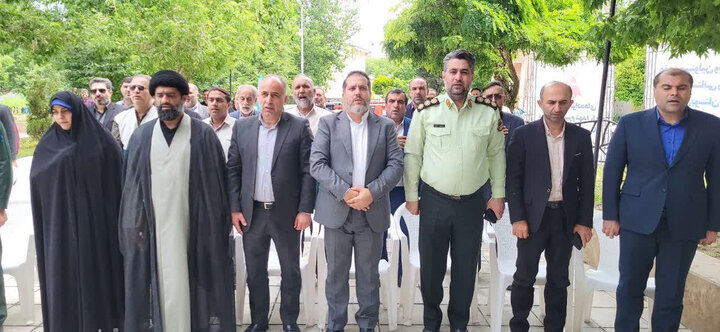 تصاویر/ آیین نامگذاری  یک پارک در محمودآباد به نام شهدای میناب