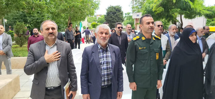 تصاویر/ آیین نامگذاری  یک پارک در محمودآباد به نام شهدای میناب