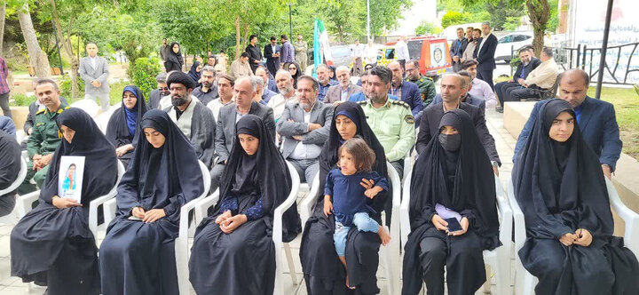 تصاویر/ آیین نامگذاری  یک پارک در محمودآباد به نام شهدای میناب