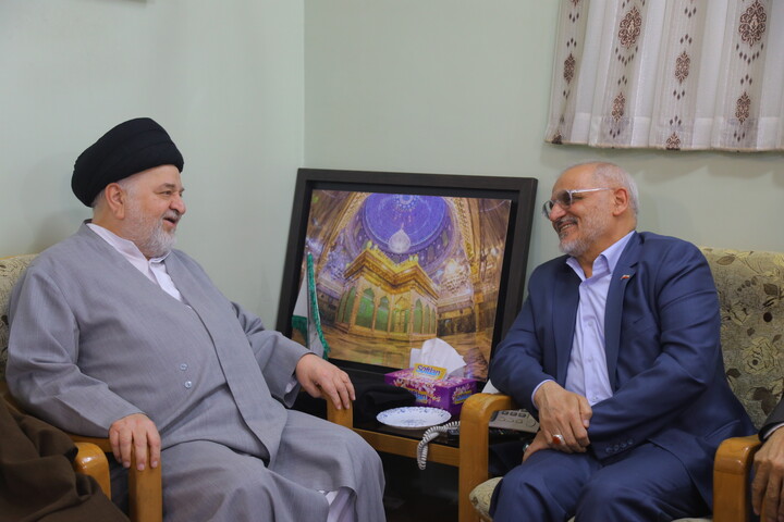 تصاویر / دیدار رئیس دفتر رئیس‌جمهور با نماینده آیت الله العظمی سیستانی در ایران