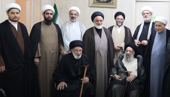دیدار اساتید مدارس علمیه بصره با آیت‌الله موسوی جزایری+تصاویر