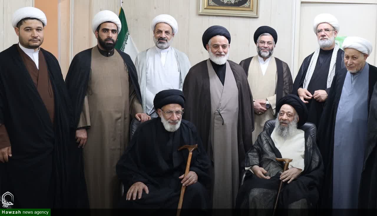 دیدار اساتید مدارس علمیه بصره با آیت‌الله موسوی جزایری+تصاویر