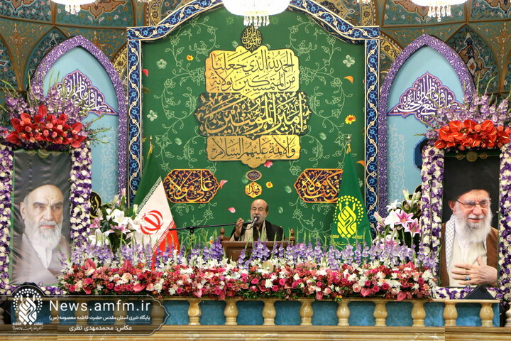 تصاویر/ جشن باشکوه شب عید سعید غدیر در حرم مطهر بانوی کرامت