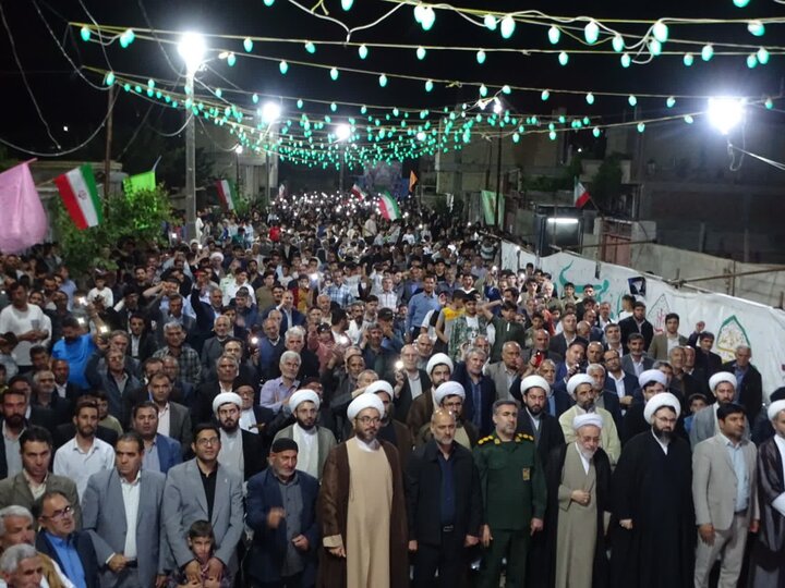 تصاویر/ فریاد استقامت در چهاربرج؛ بیعتی حماسی با ولایت در شب عید غدیر