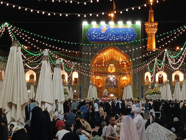 تصاویر/ حرم مطهر رضوی در شب عیدغدیر