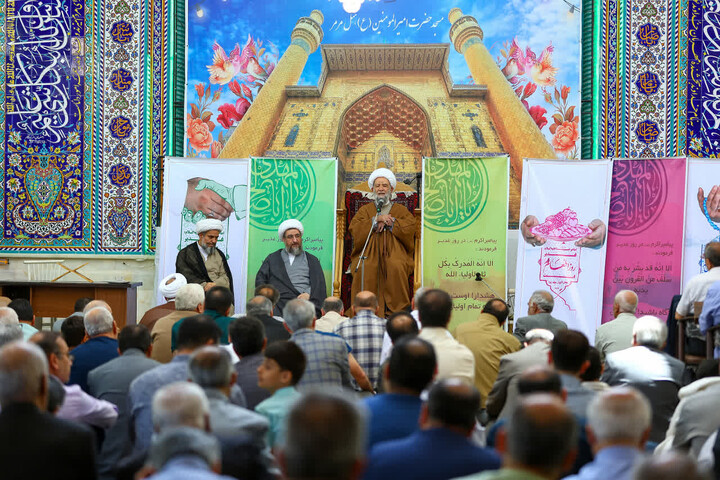 تصاویر | حضور نماینده ولی فقیه در استان آذربایجان شرقی در مسجد امیرالمومنین (ع)  تبریز