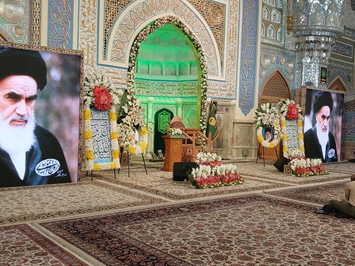 مراسم گرامیداشت چهاردهم خرداد، سالروز ارتحال بنیانگذار جمهوری اسلامی ایران با عنوان «راه خمینی، عهد غدیر و تجدید بیعت با ولایت» در رواق امام خمینی(ره) حرم مطهر رضوی