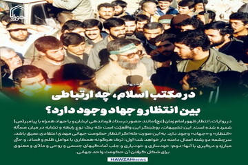 عکس نوشت| در مکتب اسلام، چه ارتباطی بین انتظار و جهاد وجود دارد؟