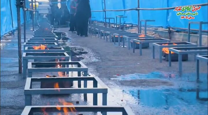 فیلم | مهمونی کیلومتری غدیر در سمنان