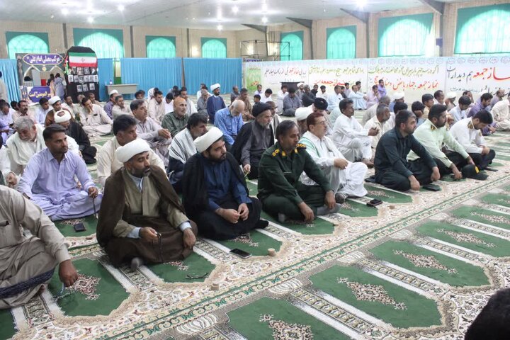 تصاویر/ آیین عبادی سیاسی نماز جمعه شهرستان دلگان
