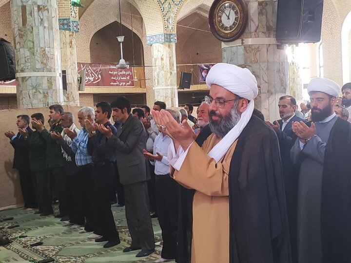 تصاویر/ نماز عبادی سیاسی جمعه شهرستان خاتم