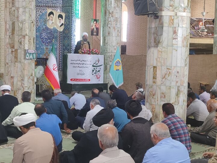 تصاویر/ نماز عبادی سیاسی جمعه شهرستان خاتم