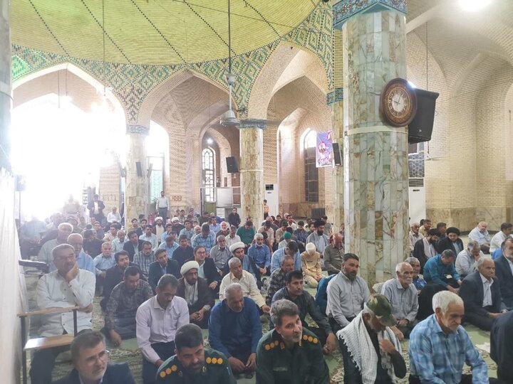 تصاویر/ نماز عبادی سیاسی جمعه شهرستان خاتم