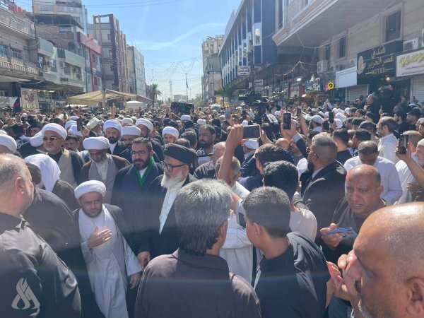 Iring-iringan Jenazah Ayatullah al-Uzma Muhammad Ishaq al-Fayyadh di Kota Suci Kazimain + Foto
