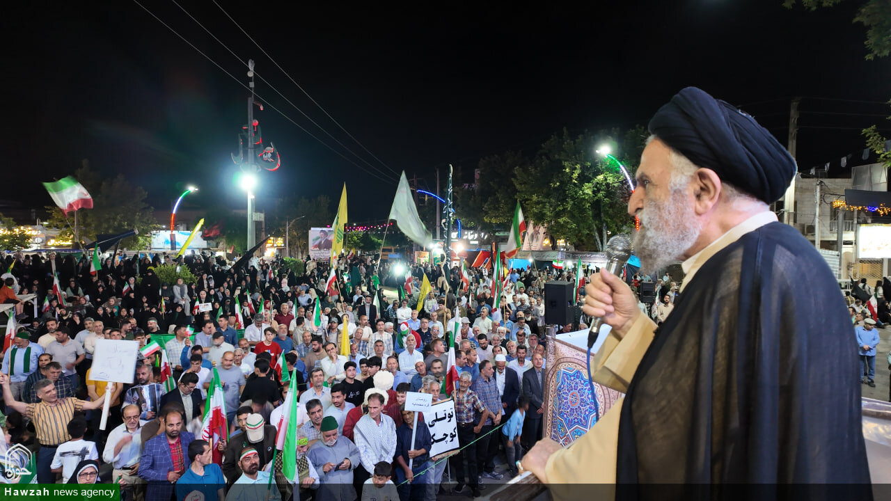تصاویر / سخنرانی آیت الله غروی در تجمع مردمی گنبد کاووس
