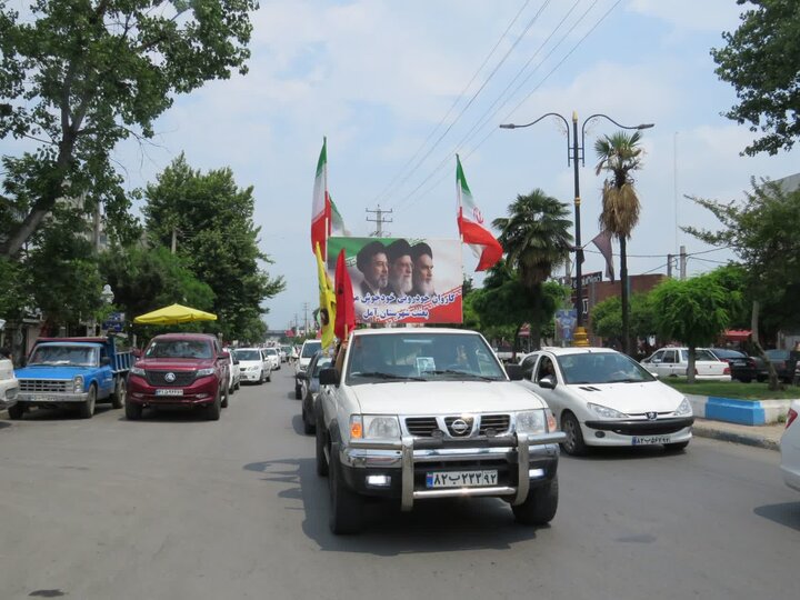 تصاویر/ کاروان خودرویی غدیری شهرستان آمل