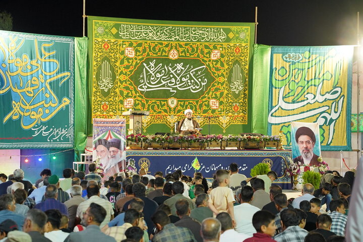 جشن بزرگ عید غدیر در روستای شریف‌آباد قم با حضور خادمان حرم بانوی کرامت
