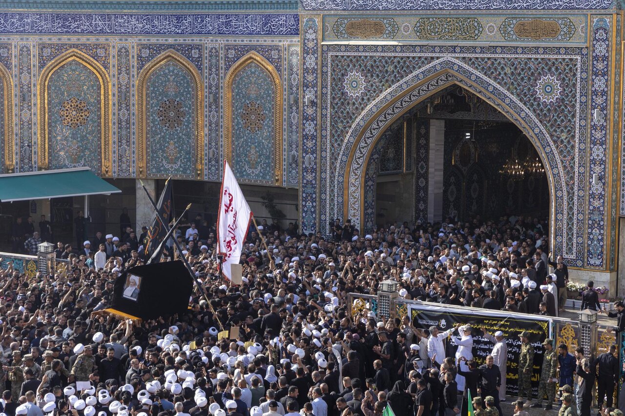 مدينة النجف الأشرف تشهد مراسم تشييع آية الله العظمى الشيخ محمد إسحاق الفياض (فيديو وصور)