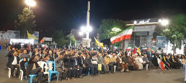 تصاویر/ نود و هشتیمن شب از حضور مردمی در اسکو در حمایت از نظام اسلامی
