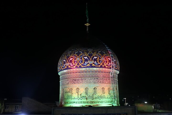 تصاویر/ رونمایی از گنبد امام‌زاده سید سلطان محمد (فم) تفرش