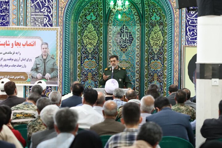 تصاویر / آیین سنگرسپاری فرمانده سپاه فامنین