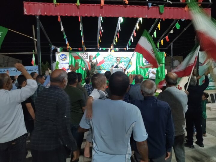تصاویر/ میدان‌داری مردم بردخون در شب صد و یکم