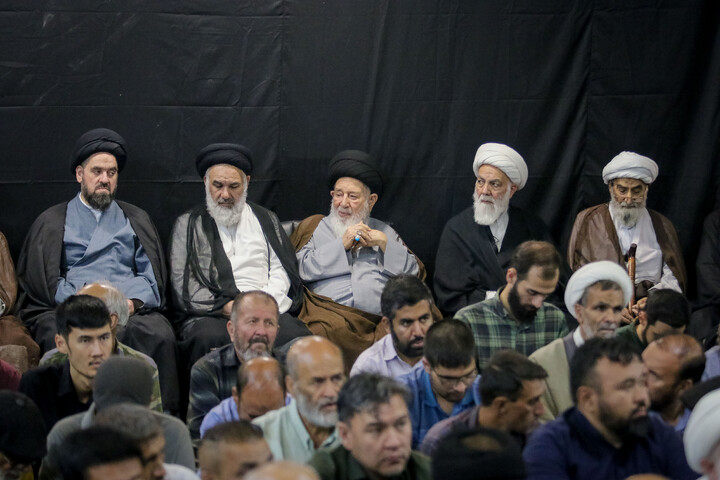 تصاویر/ مراسم بزرگداشت آیت‌الله العظمی فیاض در بیت آیت الله العظمی صافی گلپایگانی ره