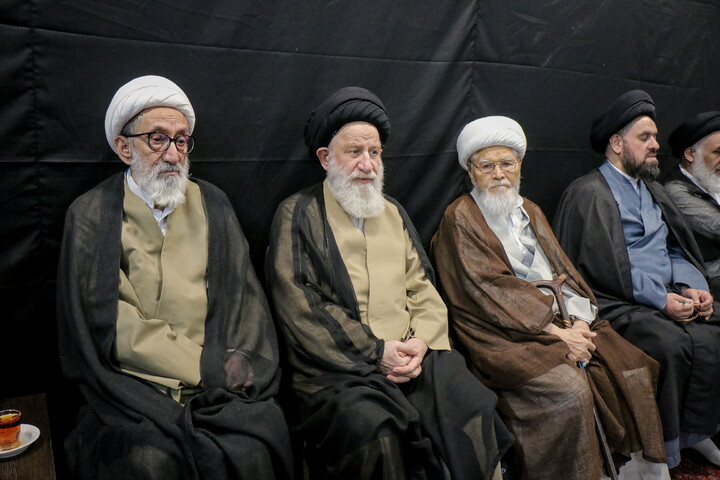 تصاویر/ مراسم بزرگداشت آیت‌الله العظمی فیاض در بیت آیت الله العظمی صافی گلپایگانی ره