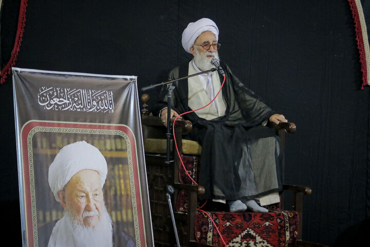 تصاویر/ مراسم بزرگداشت آیت‌الله العظمی فیاض در بیت آیت الله العظمی صافی گلپایگانی ره