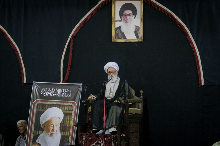 تصاویر/ مراسم بزرگداشت آیت‌الله العظمی فیاض در بیت آیت الله العظمی صافی گلپایگانی ره