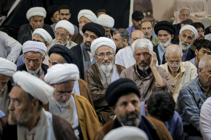 تصاویر/ مراسم بزرگداشت آیت‌الله العظمی فیاض در بیت آیت الله العظمی صافی گلپایگانی ره