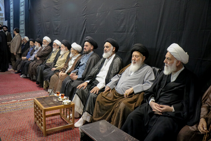 تصاویر/ مراسم بزرگداشت آیت‌الله العظمی فیاض در بیت آیت الله العظمی صافی گلپایگانی ره