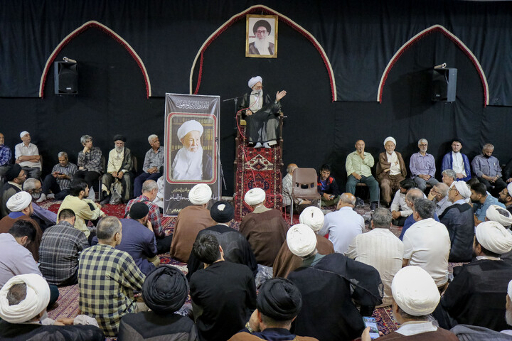 تصاویر/ مراسم بزرگداشت آیت‌الله العظمی فیاض در بیت آیت الله العظمی صافی گلپایگانی ره
