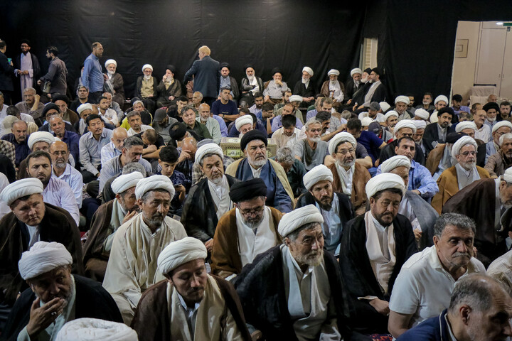 تصاویر/ مراسم بزرگداشت آیت‌الله العظمی فیاض در بیت آیت الله العظمی صافی گلپایگانی ره